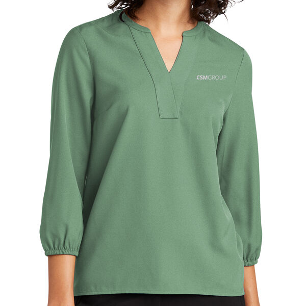 Mercer+Mettle® Women's Stretch Crepe 3/4-Sleeve Blouse Thumbnail